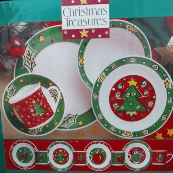 Gibson Christmas Treasures Reindeer SALAD/DESSERT - Picture 6 of 6